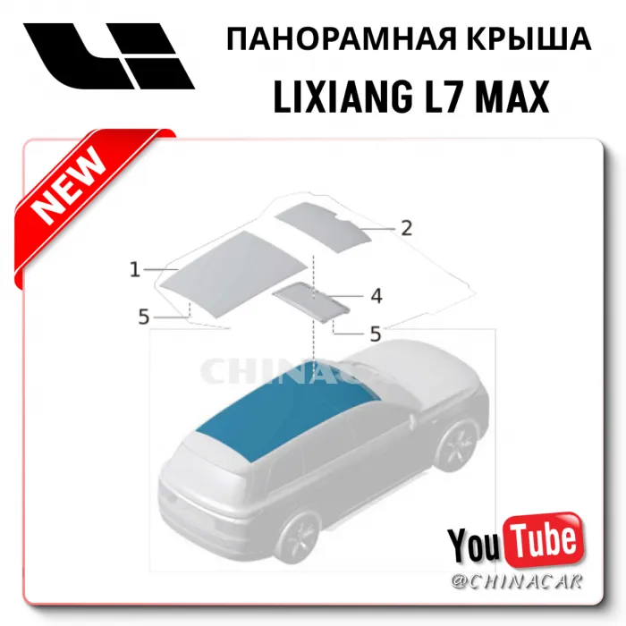 Задняя панорамная крыша для Lixiang L7 Max