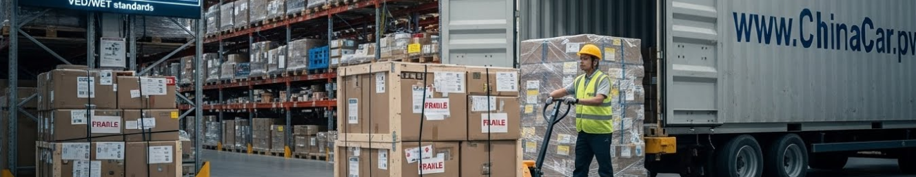 Heavy industrial machinery crating and ISPM 15 compliance verification in China